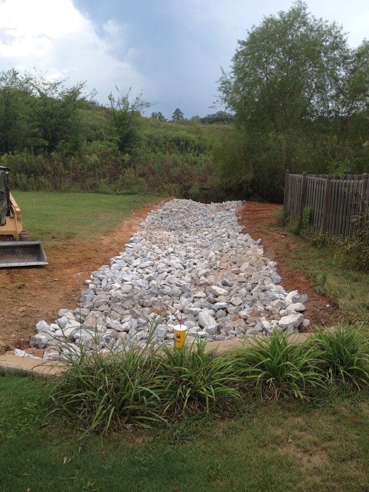 A water trench installation in Calera, AL